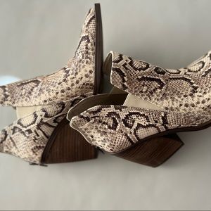 Vince Camuto Snakeskin Ankle Boots